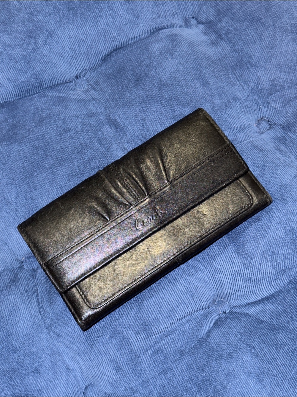 Black leather Coach wallet